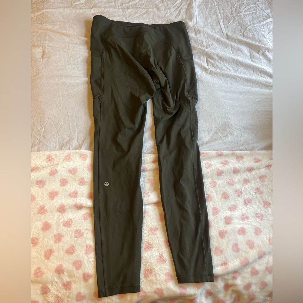 lululemon speed up tight full on luxtreme in olive green